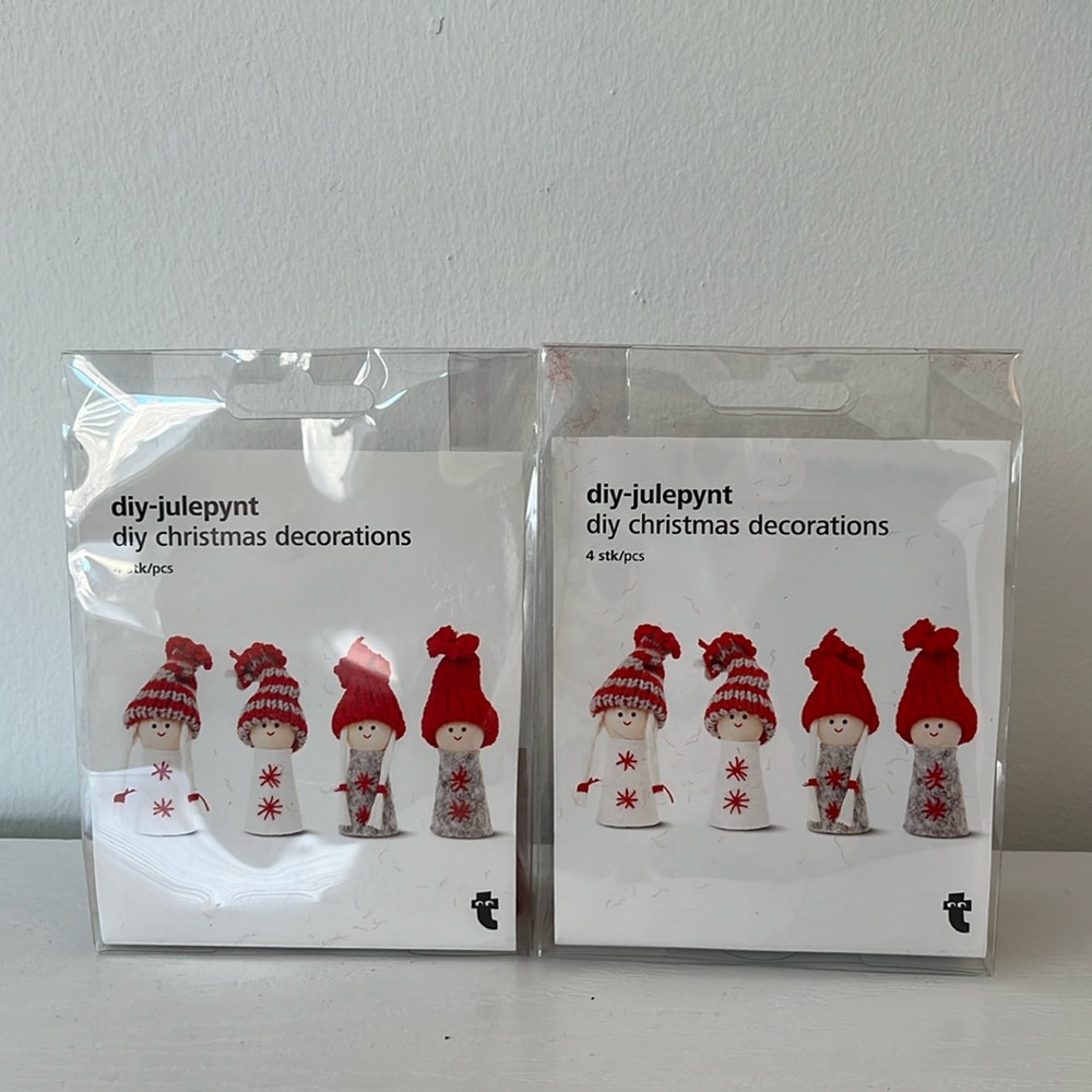 DIY Christmas Doll Decorations x 2